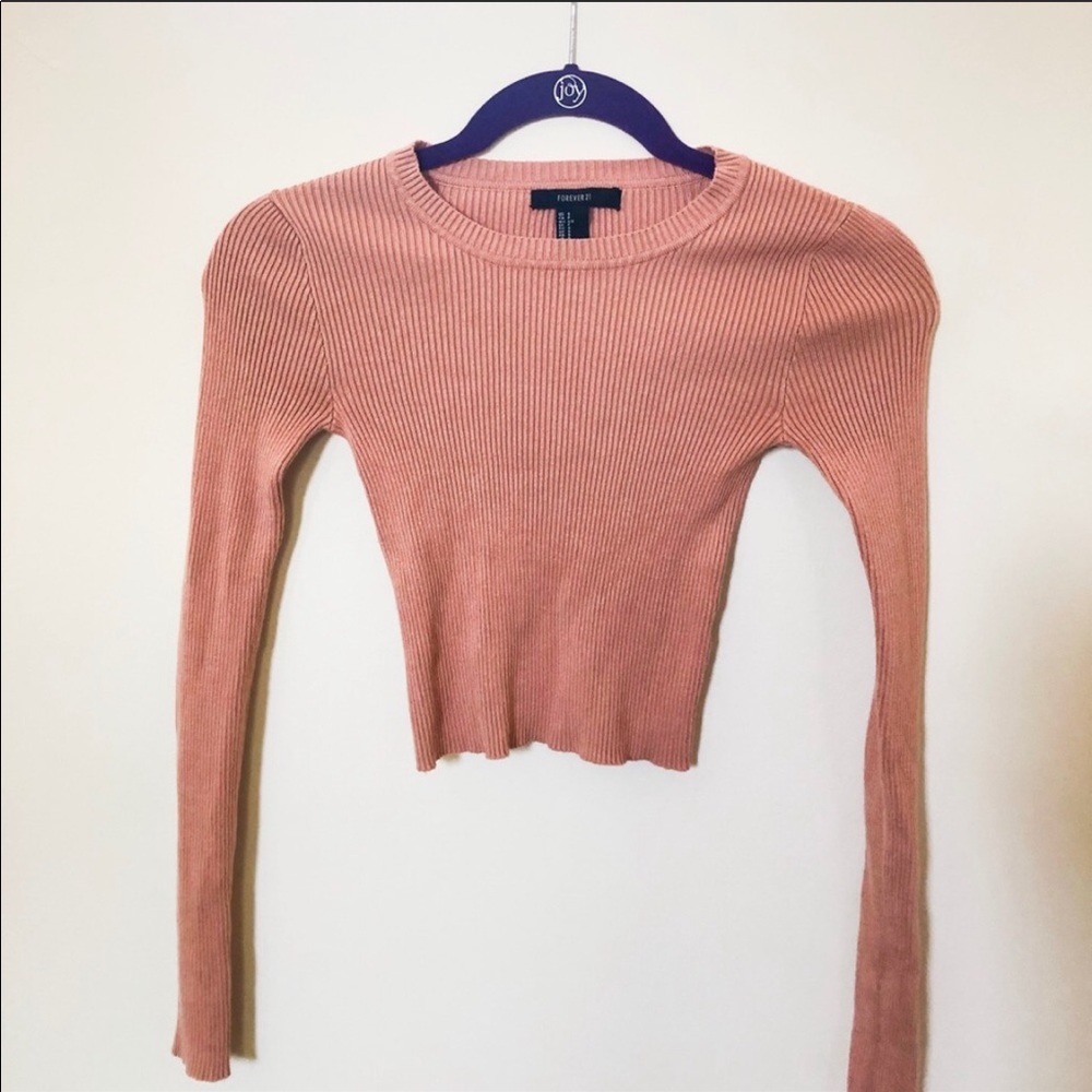 Peach crop top size small from forever 21!
